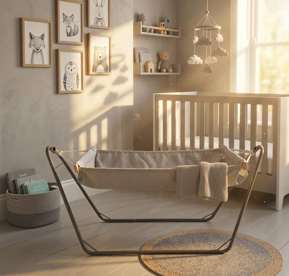 02 model yenidoğan bebek hamağı, bebek beşiği - Görsel 2